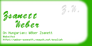 zsanett weber business card